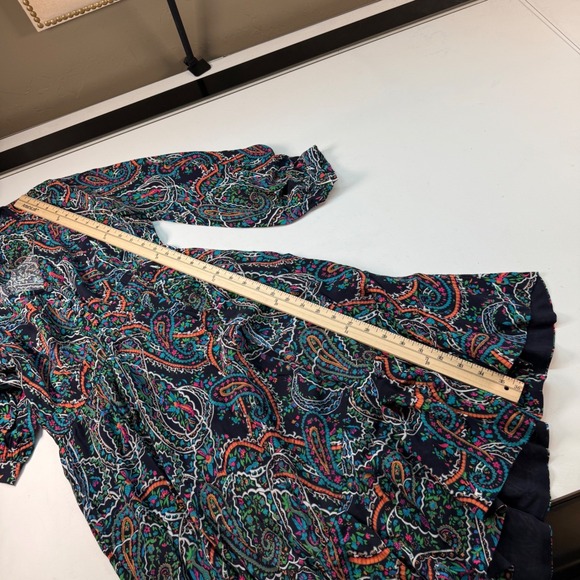Maeve Anthropologie Boho Paisley Print Long Sleeve Dress Women's Medium - Picture 6 of 7